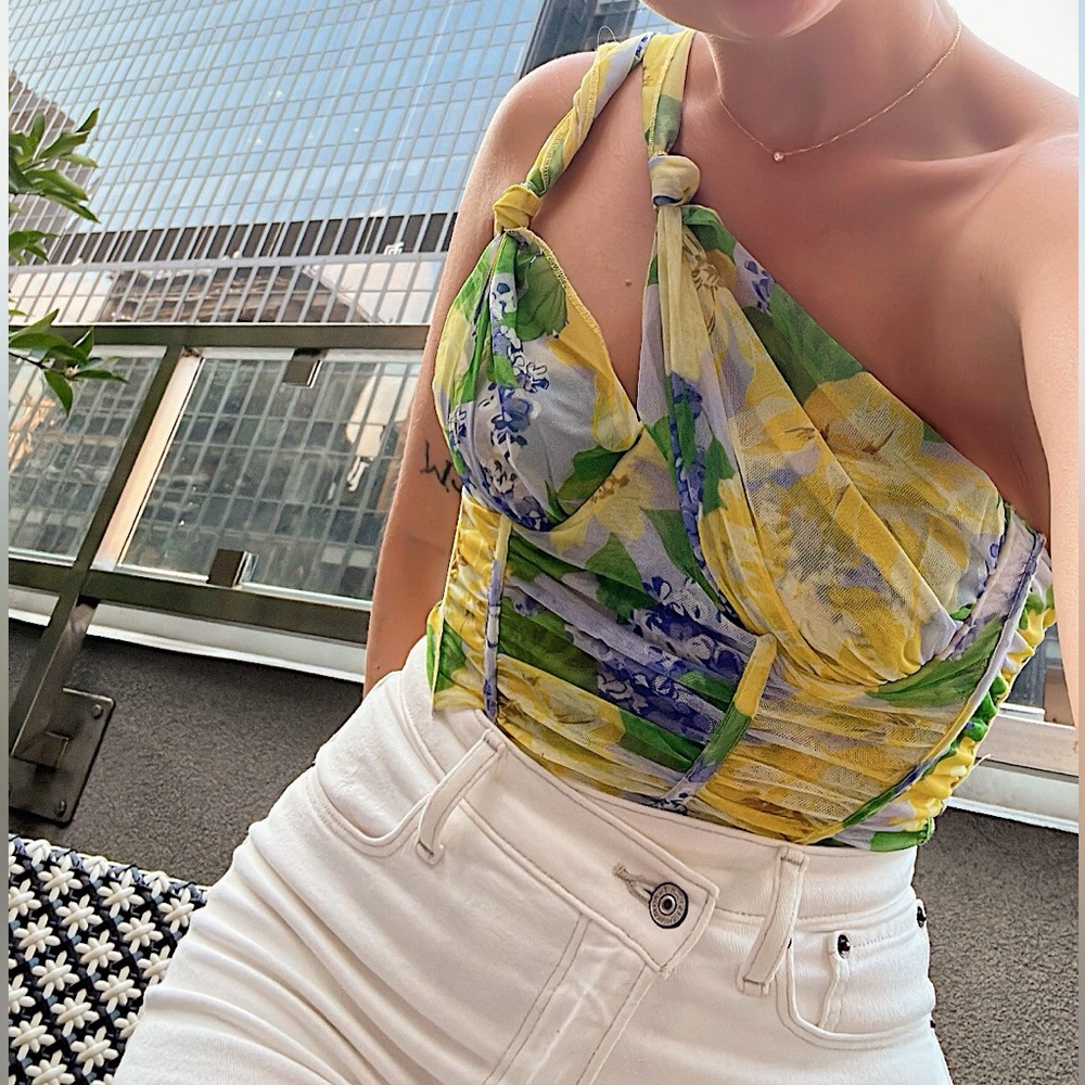 Zara One Shoulder Crop Top! Small